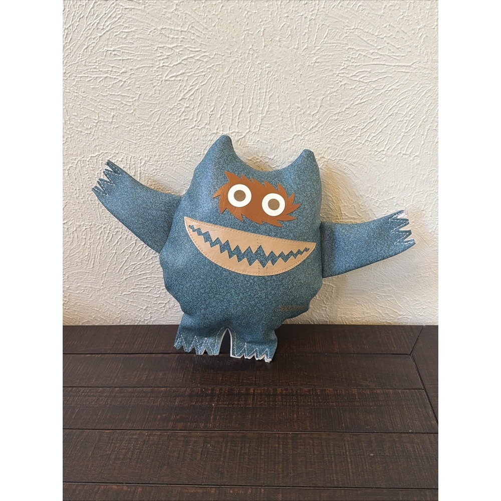 Original Vintage Naugahyde Nauga Monster Doll Blue Rare